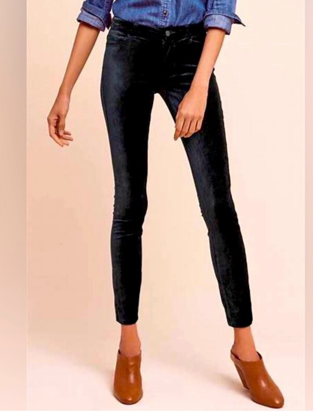 Paige Verdugo ankle Black Velvet Pants